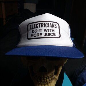 Deadstock Vintage Electricians Do It With More Juice Snap Trucker Hat Cap